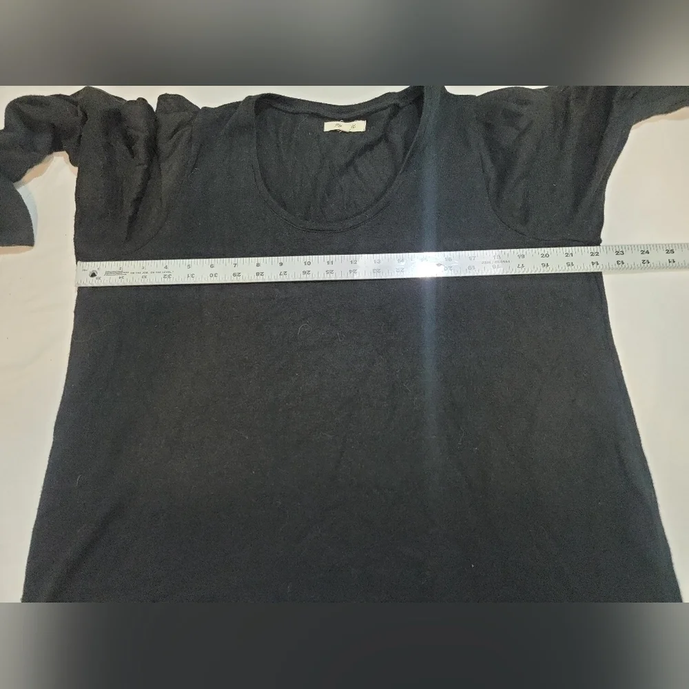 Madewell Pullover Size XXL Black balloon sleeve scoop neckline pullover sweater